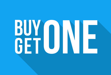 Buy One Get One Sign Long Shadow Winter Sale