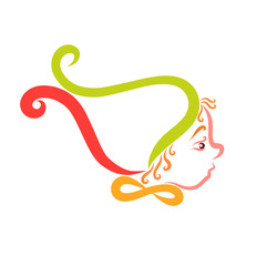 Funny boy in a colorful cap, gnome