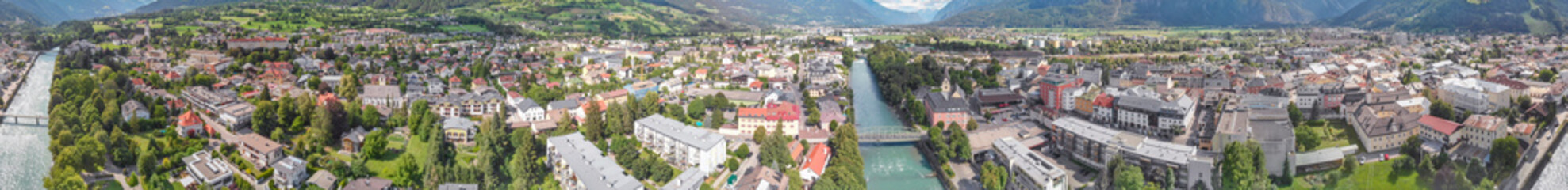 Fototapeta na wymiar Beautiful aerial panoramic view of Lienz, Austria