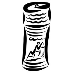 Thermos for trekking in nature and traveling