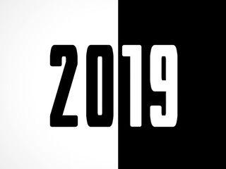 New Year 2019 Creative Design Concept - 3D Rendered Image 