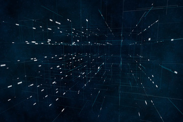 Obraz na płótnie Canvas Internet and data science fiction background