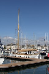 le port de Saint-Vaast-la-Hougue dans le Cotentin,Manche,Normandie