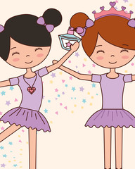 beautiful ballerinas ballet cartoon character