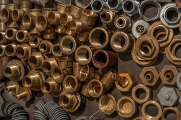 Collection of colored nuts