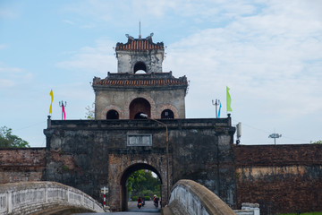 Imperial Royal Palace of Nguyen dynasty in Hue, Vietnam. Hue  is one of the most popular destinations in Vietnam. HUE - VIET NAM , DATE 30/4/2018