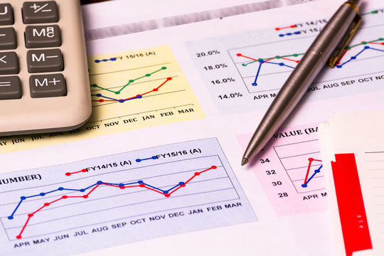 Financial accounting stock market graphs analysis