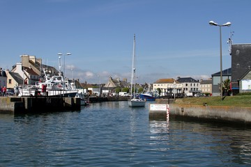 Fototapeta premium le port de Saint-Vaast-la-Hougue dans le Cotentin,Manche,Normandie