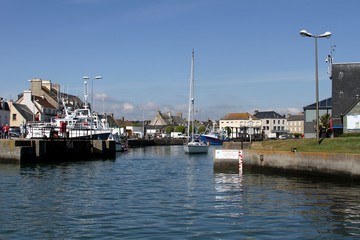 le port de Saint-Vaast-la-Hougue dans le Cotentin,Manche,Normandie