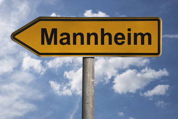 Obraz premium Wegweiser Mannheim