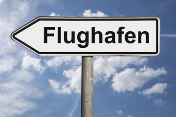 Wegweiser Flughafen 