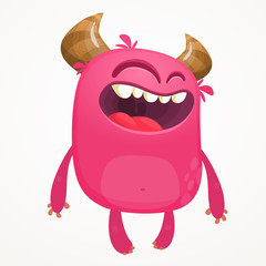 Happy cartoon monster. Vector character