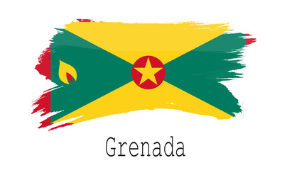 Grenada flag on white background