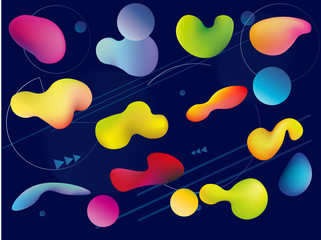 Set of futuristic abstract posters. Geometric abstract shapes backgrounds for mobile ui, web banners, posters etc. Vector illustration.