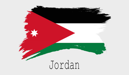 Jordan flag on white background