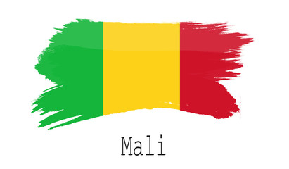 Mali flag on white background