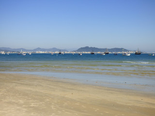 A view of Ponta das Canas beach - Florianopolis, Brazil