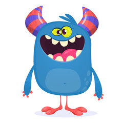 Cartoon monster on tiny legs. Vector character