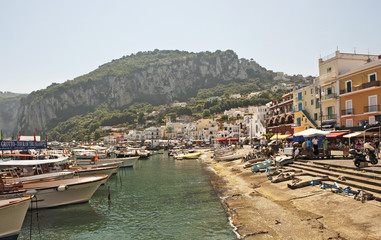 Fototapeta na wymiar Marina Grande, Insel Capri, Provinz Neapel, Napoli, Kampanien, Campagna, Italien, Italia