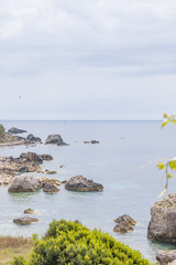 Cloudy day at corfu beach