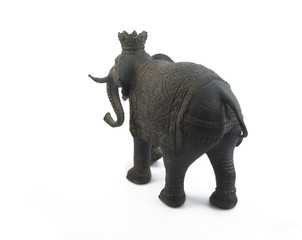 Fototapeta premium Decorative elephant sculpture isolated on white