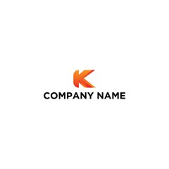 K orange initial logo