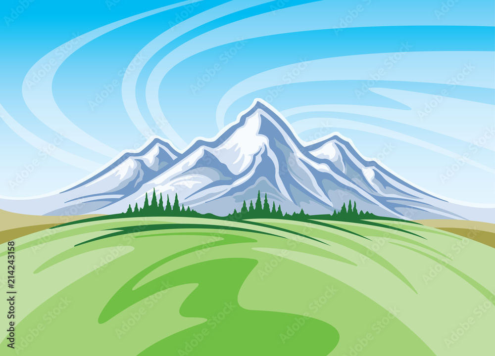 Wall mural Mountain range