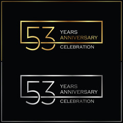 53rd years anniversary celebration background