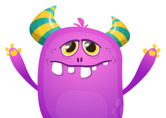 Cartoon  monster. Design for banner, poster or print