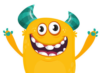 Cartoon  monster. Design for banner, poster or print