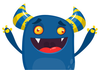 Cartoon  monster. Design for banner, poster or print