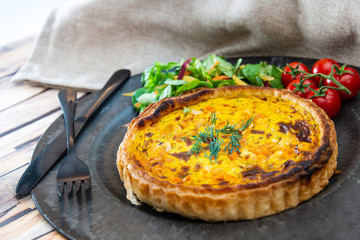 delicious scallops and vegetables pie