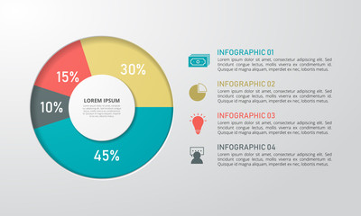 Infographic template for business, education, web design, banners, brochures, flyers, diagram, workflow, timeline. Vector illustration.