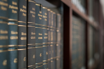old books in a library