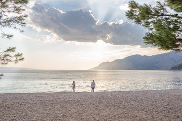 Kids on Croatian's beach