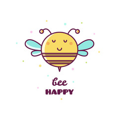 Bee. Vector illustration.