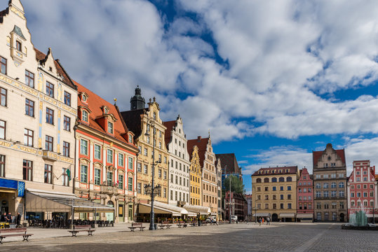 Breslau &ndash; Westseite des Breslauer Rings (Rynek)