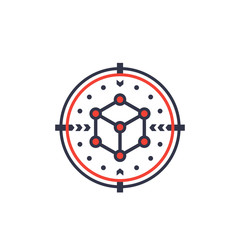 3d scanning system vector icon