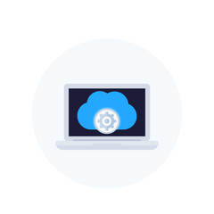cloud solutions vector icon