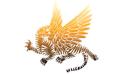 Thai traditional tattoo,  tiger tattoo vector