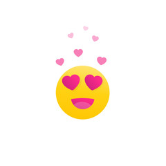 Happy emoji with hearts eyes