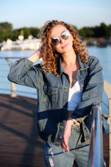 Smiling excited girl