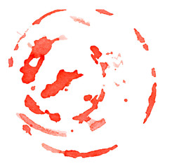 Watercolor Circle stain. Ink texture
