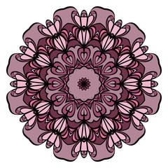 Mandala Style Vector Color Shapes. Abstract design.