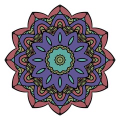 Abstract Flower design Mandala. Decorative round elements. Oriental pattern, vector illustration.