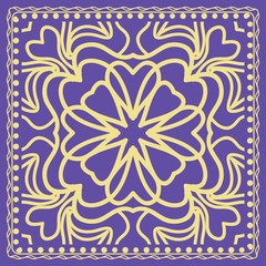 Mandala floral geometric pattern. Vector illustration