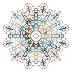 Creative floral mandala, decorative ornament. design for print fabric, tatto. vector.