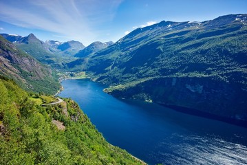 Naklejka na ściany i meble Norwegen - Geirangerfjord