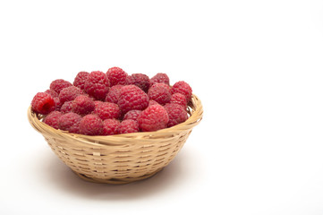 raspberry in a wicker basket