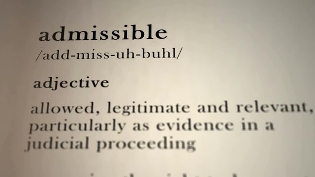 Admissible Definition